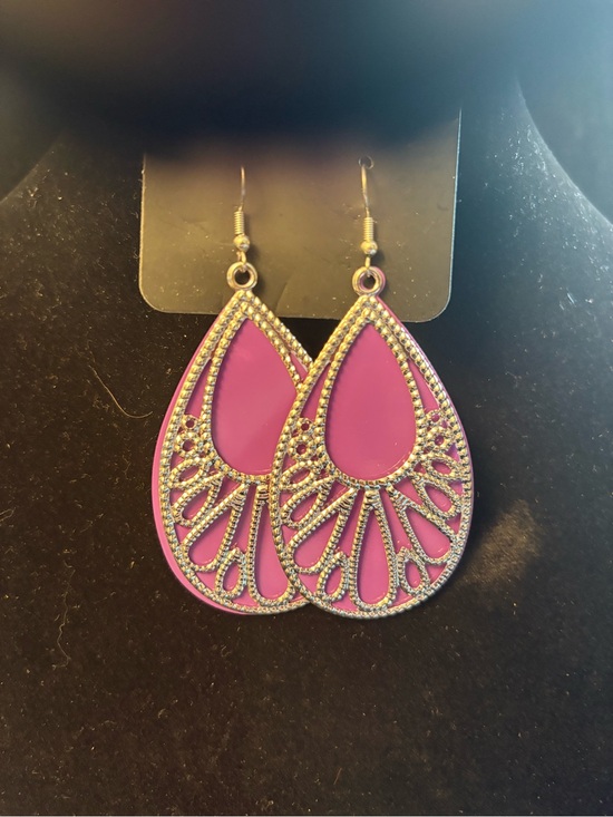 paparazzi Jewelry - Lavender very lightweight Teardrop Filigree Dangle Earrings - Women Jewelry